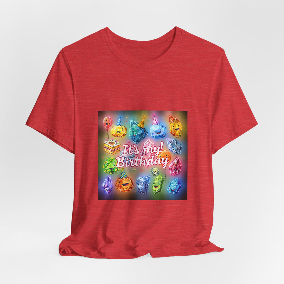 It's My Birthday Crystal Party T-Shirt | Dark Neutrals & Reds