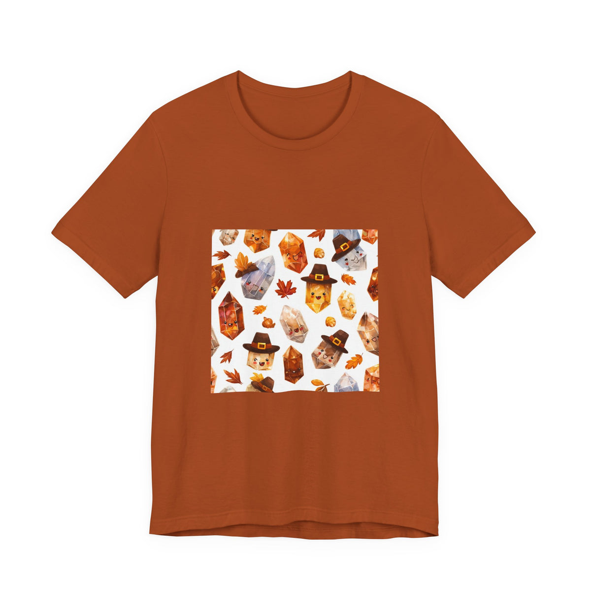 Thanksgiving Crystal Harvest T-Shirt | Earthy Reds & Browns