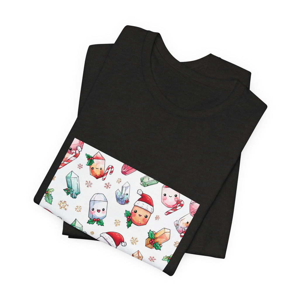 Pastel Christmas Crystal Friends T-Shirt | Dark Neutrals & Reds