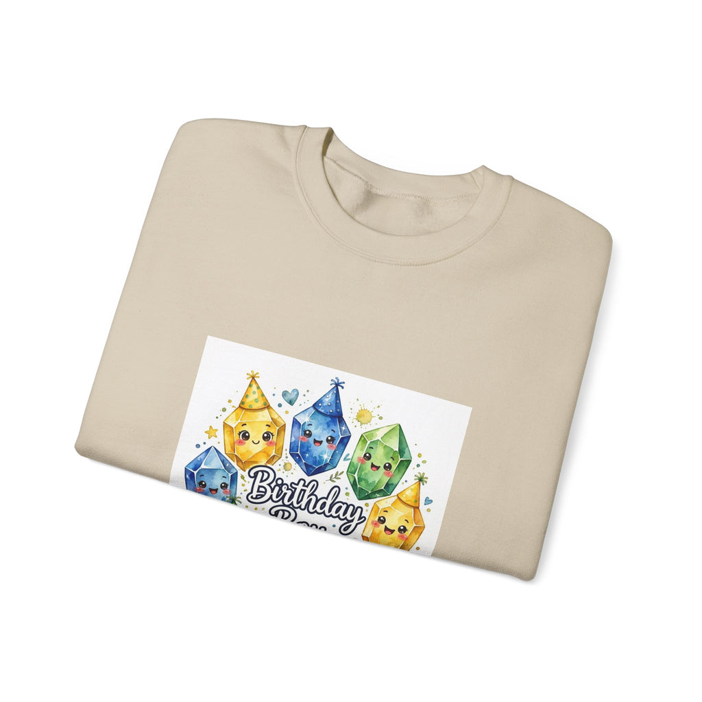 Birthday Boy Crystal Party Crewneck | Earth Tones & Brights