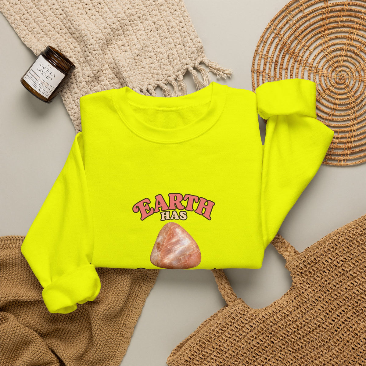 Earth Has Excellent Taste — Peach Moonstone Crewneck | Earth Tones & Brights