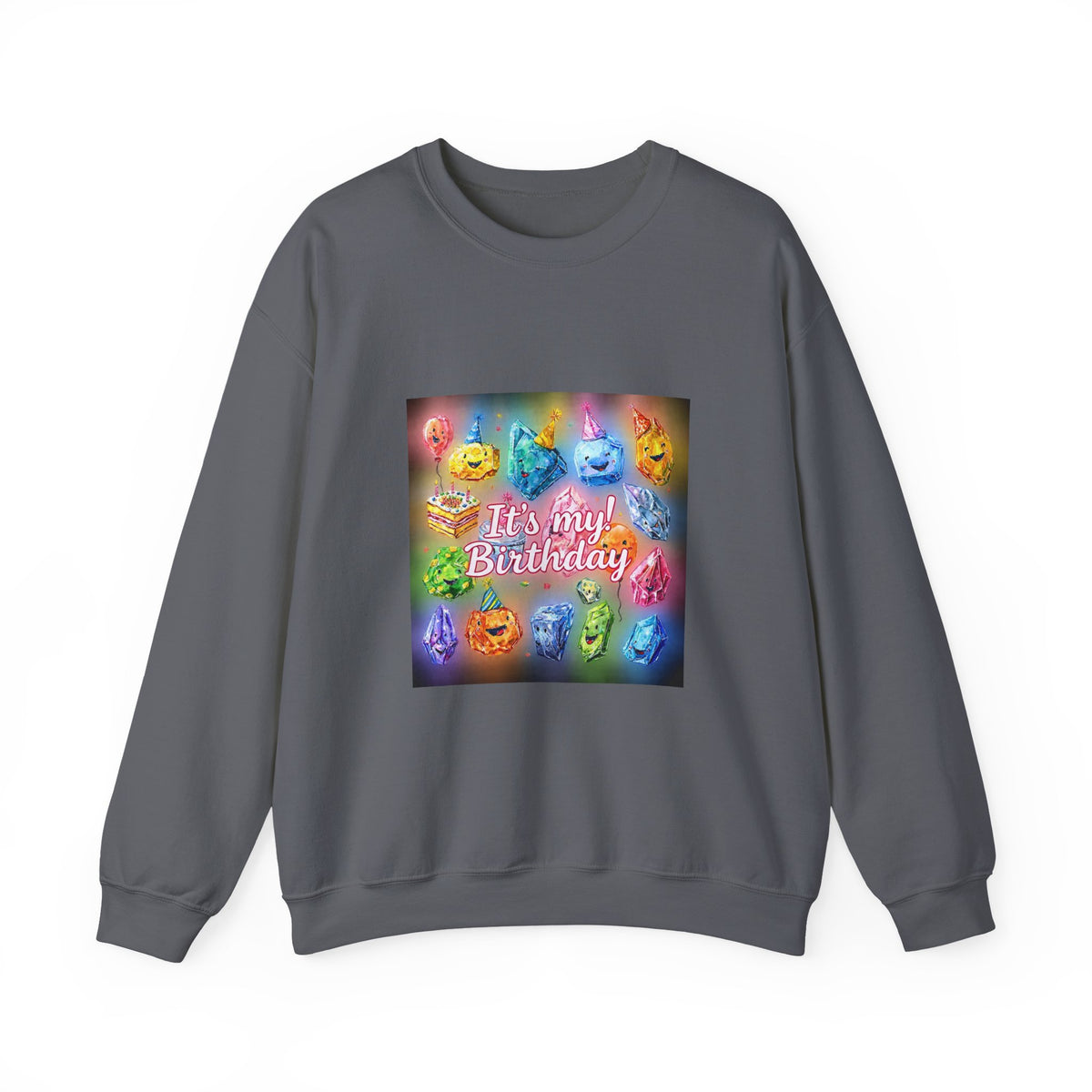 It's My Birthday Crystal Party Crewneck | Neutrals & Reds