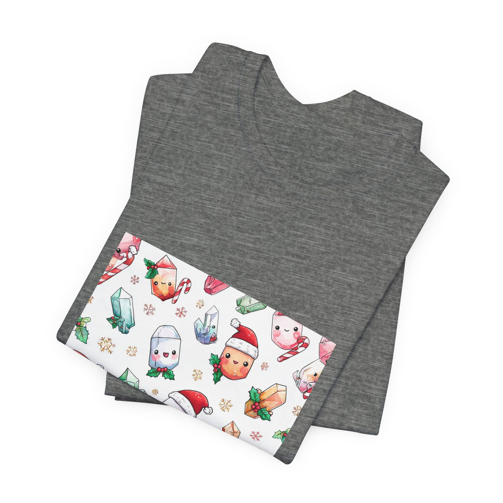 Pastel Christmas Crystal Friends T-Shirt | Light Neutrals