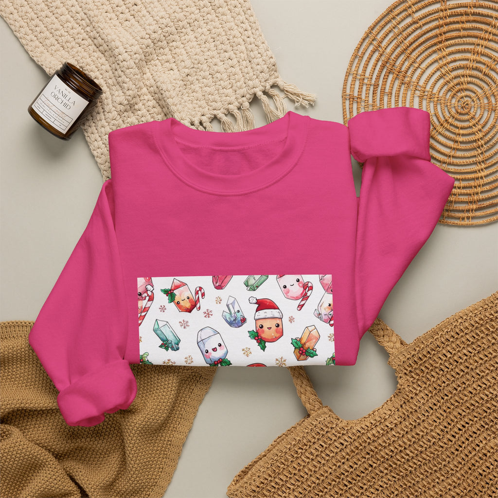 Pastel Christmas Crystal Friends Crewneck | Blues, Purples & Pinks