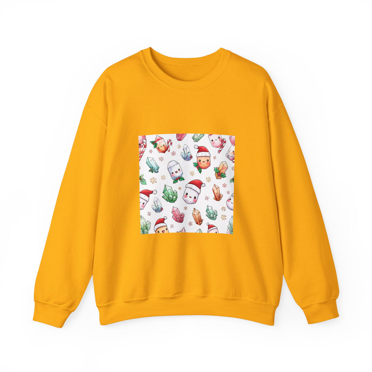 Pastel Christmas Crystal Friends Crewneck | Earth Tones & Brights