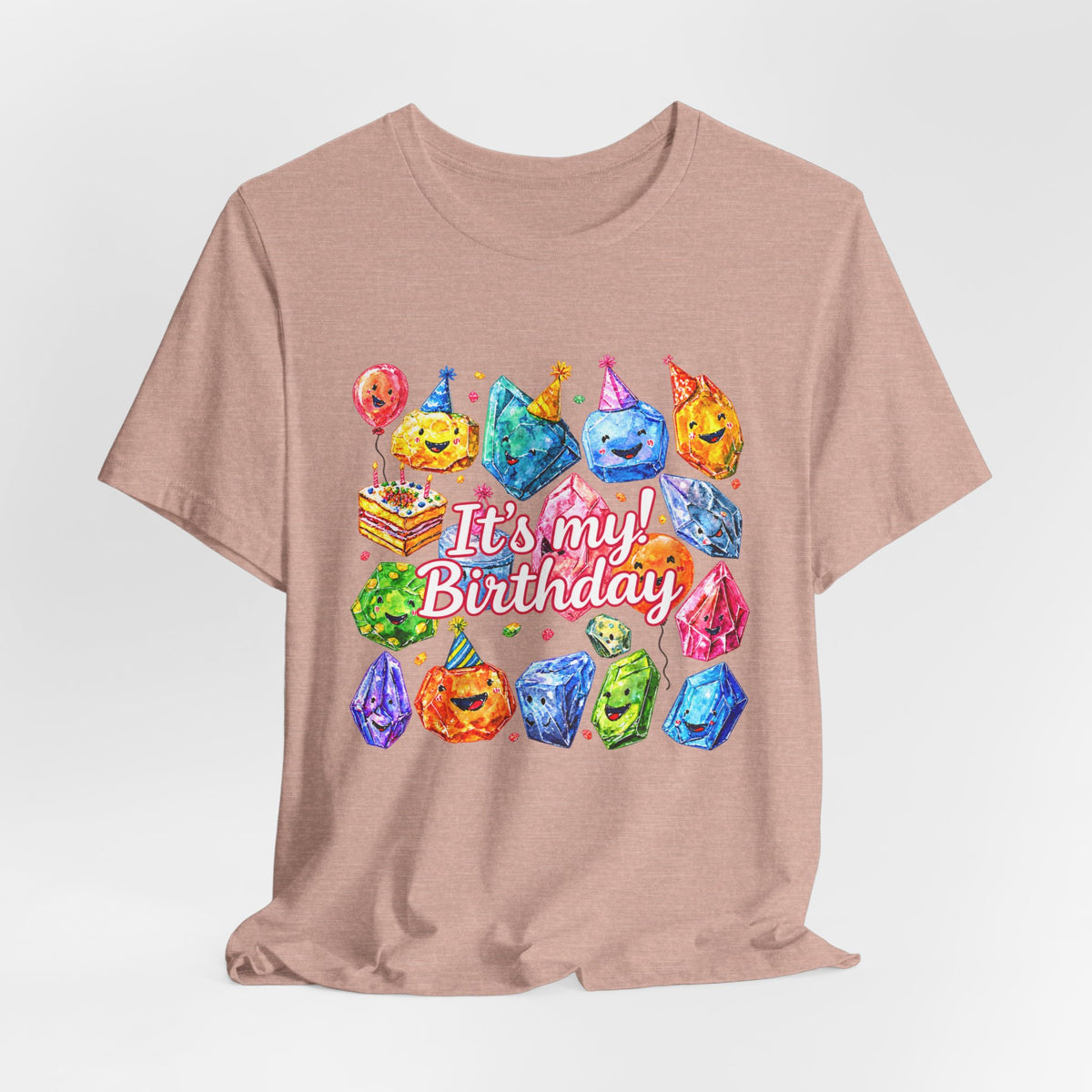 It's My Birthday Crystal Party T-Shirt | Peach & Sunset