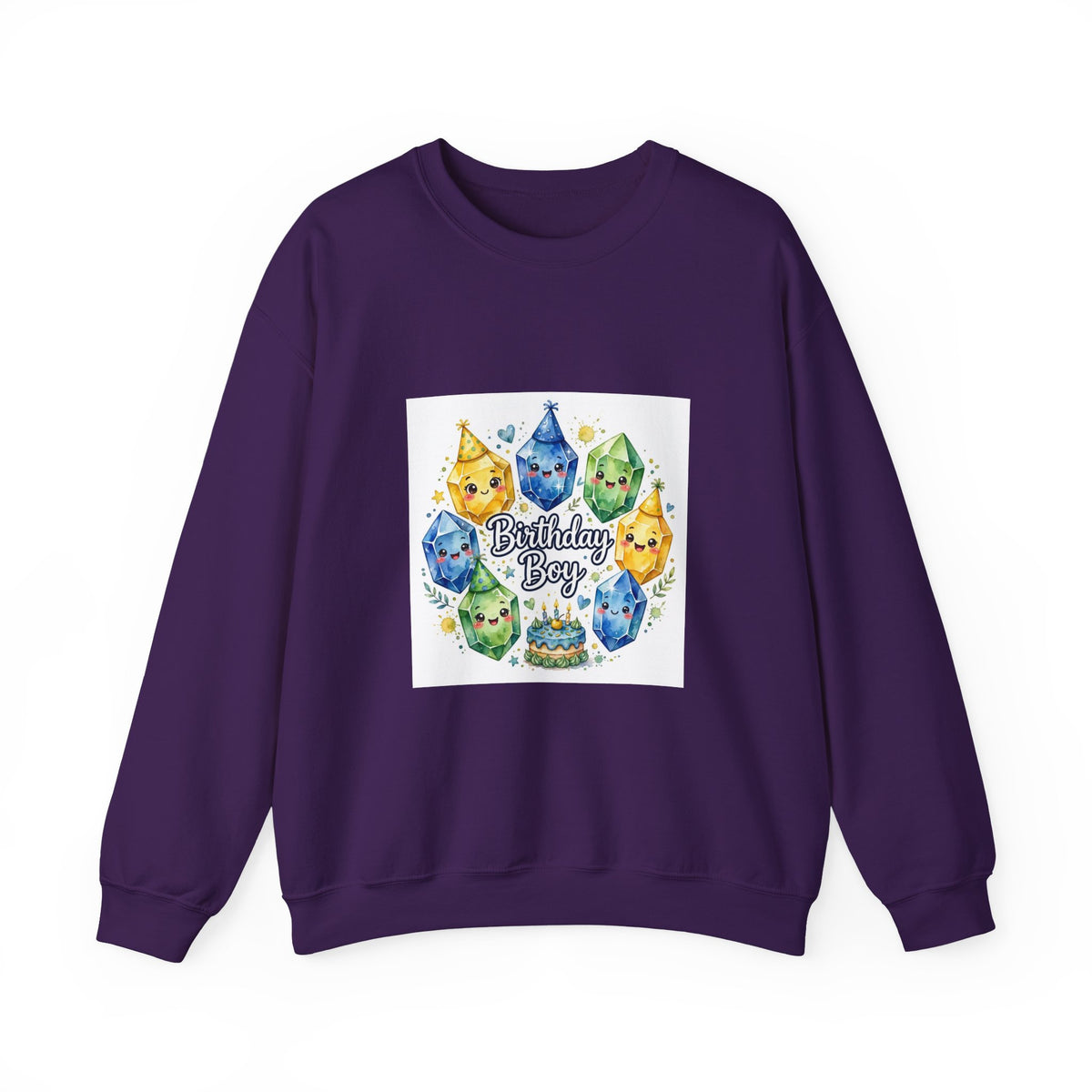 Birthday Boy Crystal Party Crewneck | Blues, Purples & Pinks