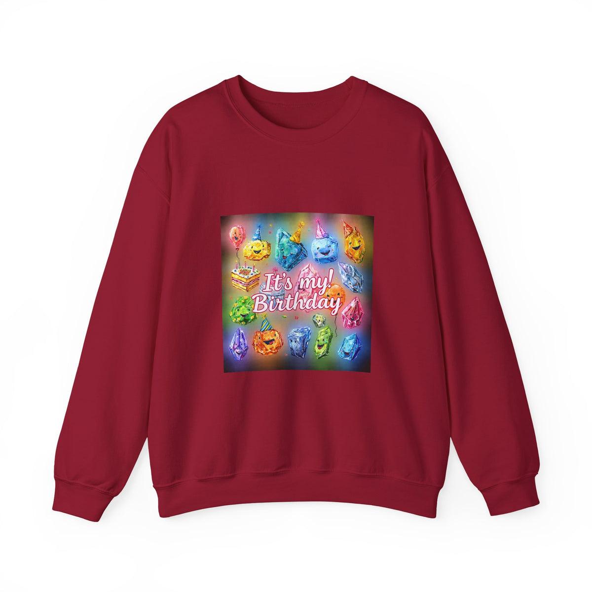 It's My Birthday Crystal Party Crewneck | Earth Tones & Brights