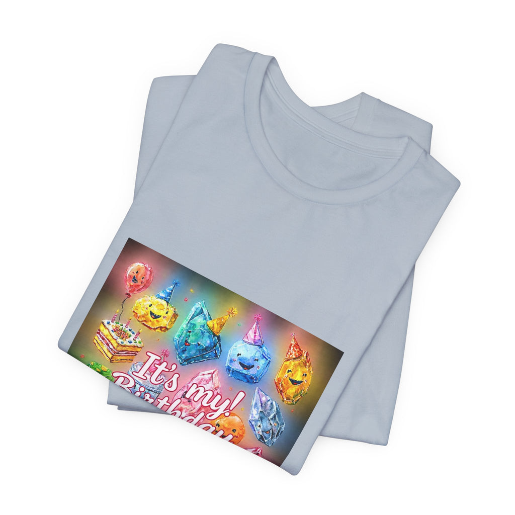 It's My Birthday Crystal Party T-Shirt | Soft Blues