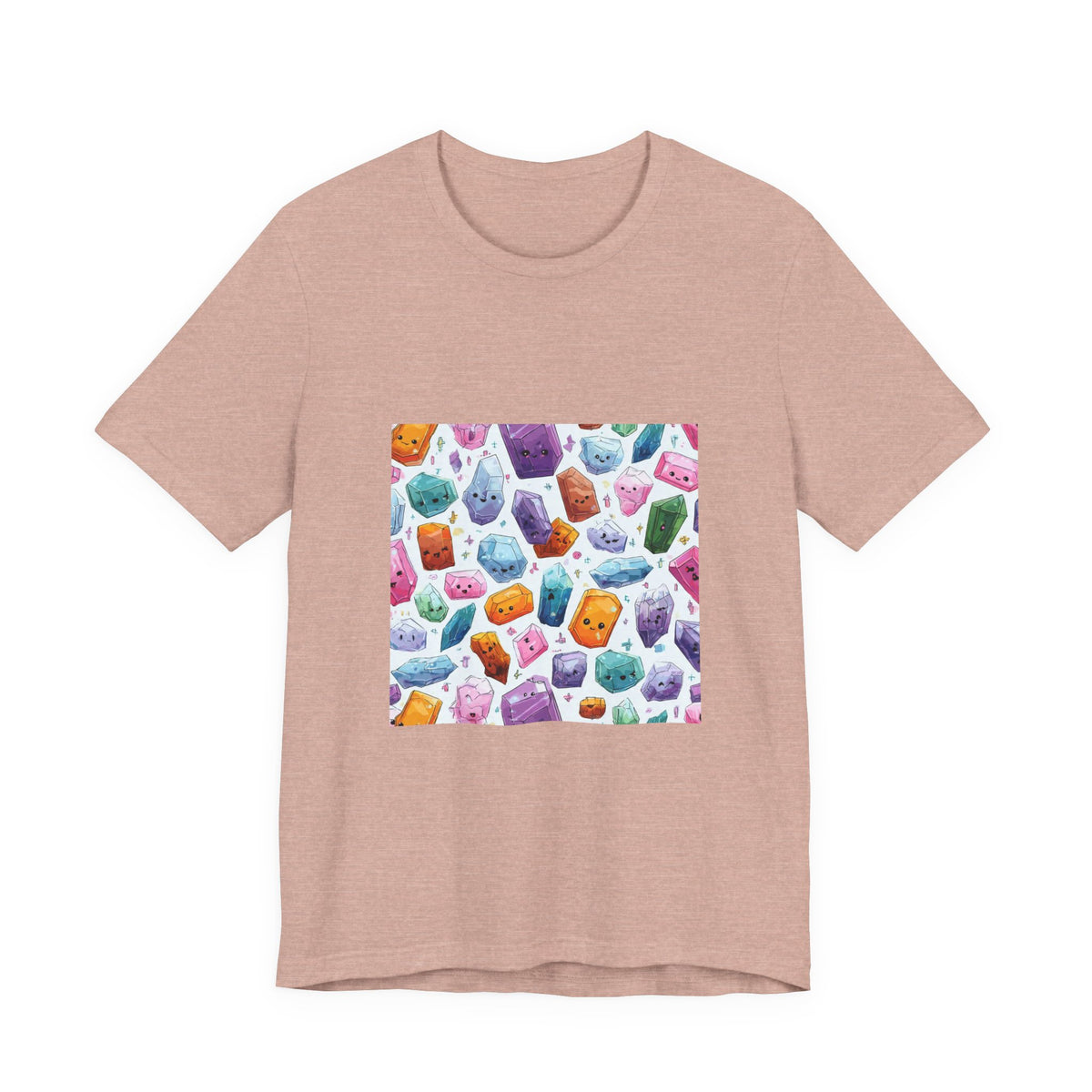 Pastel Crystal Friends T-Shirt | Peach & Sunset