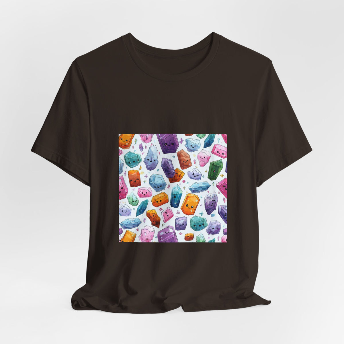 Pastel Crystal Friends T-Shirt | Earthy Reds & Browns