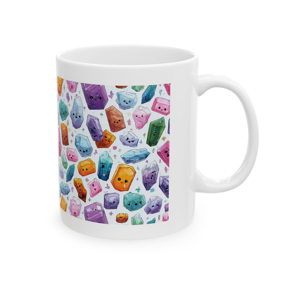 Pastel Crystal Friends White Mug