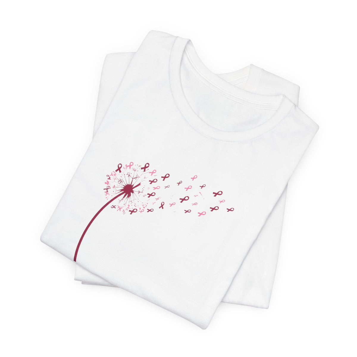 Pink Ribbon Dandelion Breast Cancer Awareness T-Shirt