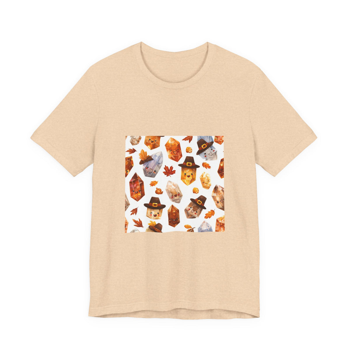 Thanksgiving Crystal Harvest T-Shirt | Sandy Neutrals & Oranges
