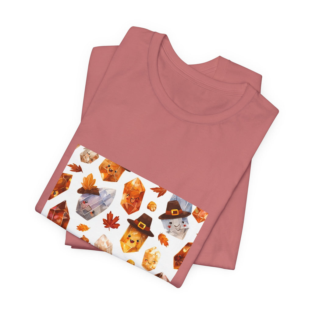 Thanksgiving Crystal Harvest T-Shirt | Earthy Reds & Browns