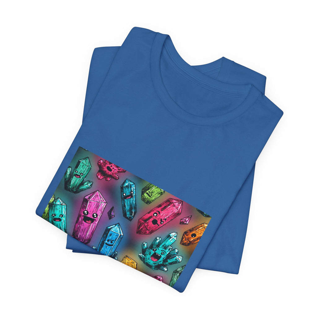 Colorful Crystal Characters T-Shirt | Soft Blues