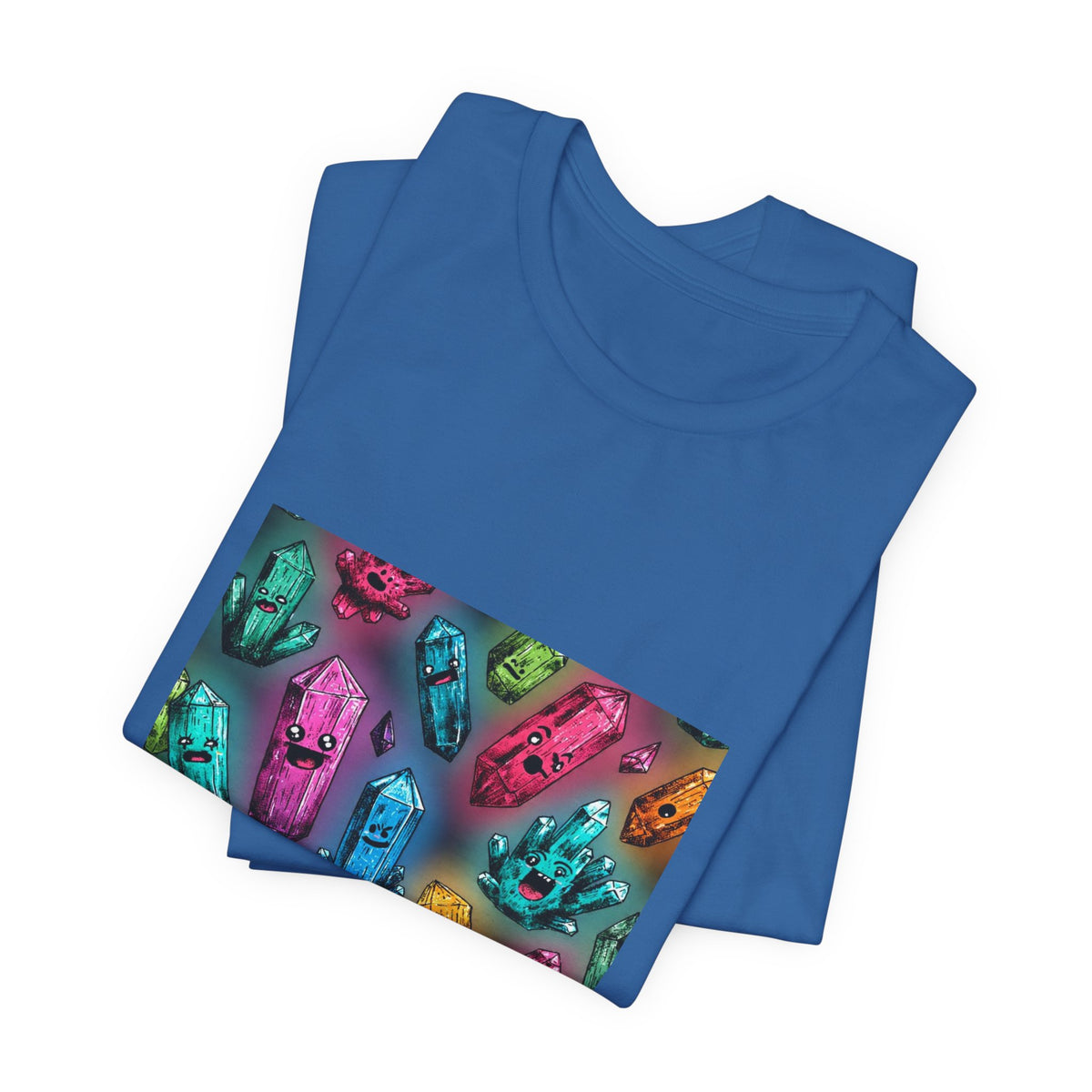 Colorful Crystal Characters T-Shirt | Soft Blues