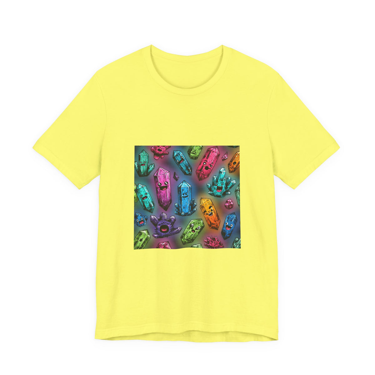 Colorful Crystal Characters T-Shirt | Golds, Mints & Teal