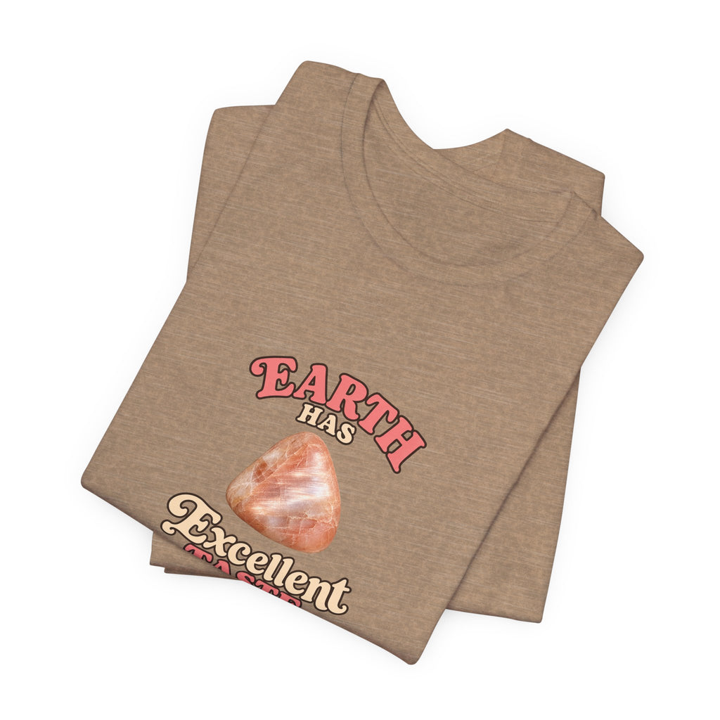 Earth Has Excellent Taste — Peach Moonstone Tee | Sandy Neutrals & Oranges