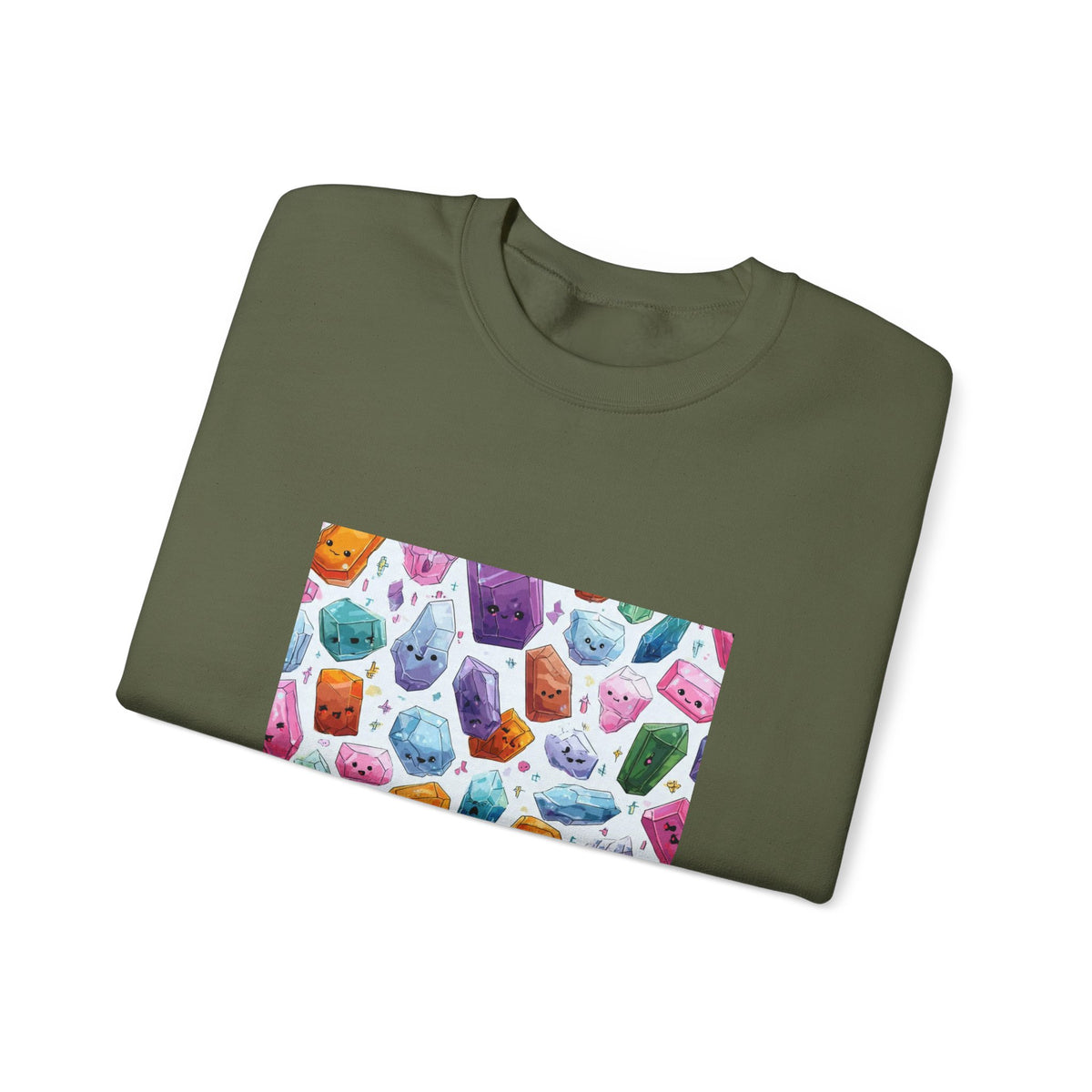 Pastel Crystal Friends Crewneck | Earth Tones & Brights