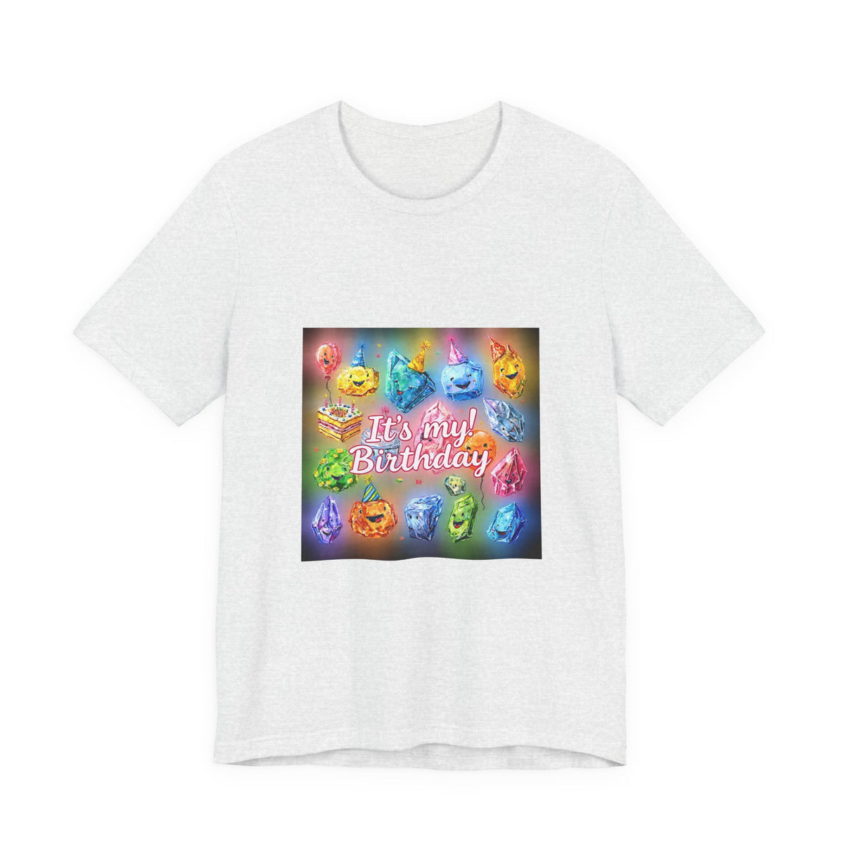 It's My Birthday Crystal Party T-Shirt | Light Neutrals