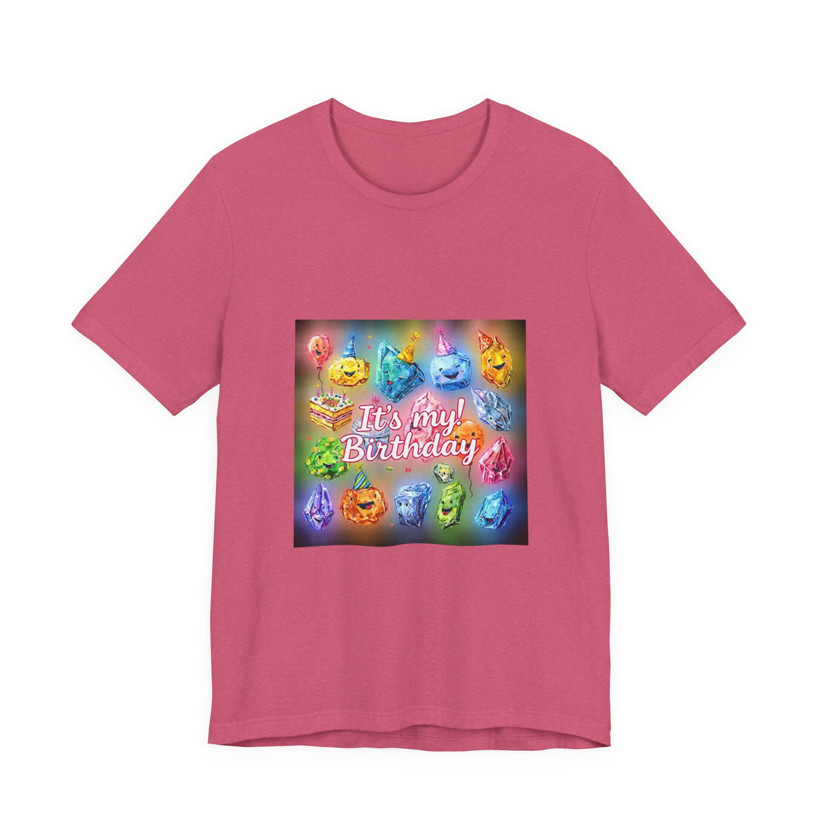 It's My Birthday Crystal Party T-Shirt | Dark Neutrals & Reds
