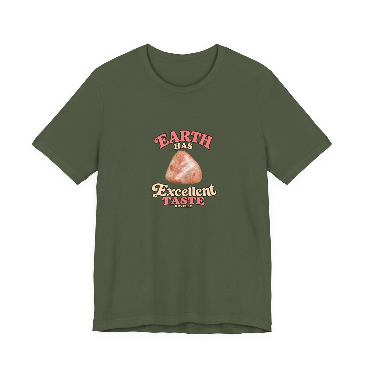 Earth Has Excellent Taste — Peach Moonstone Tee | Greens