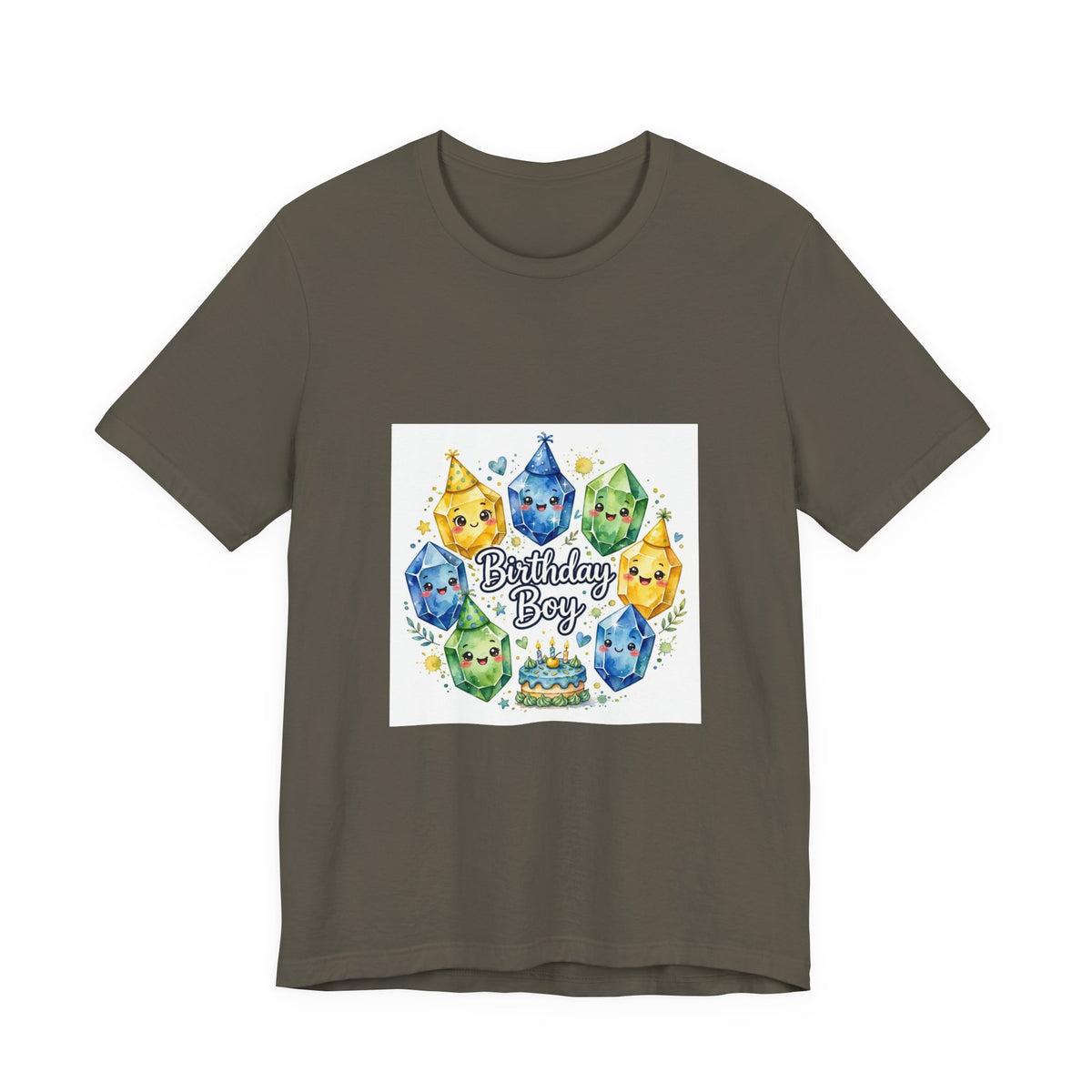 Birthday Boy Crystal Party T-Shirt | Greens