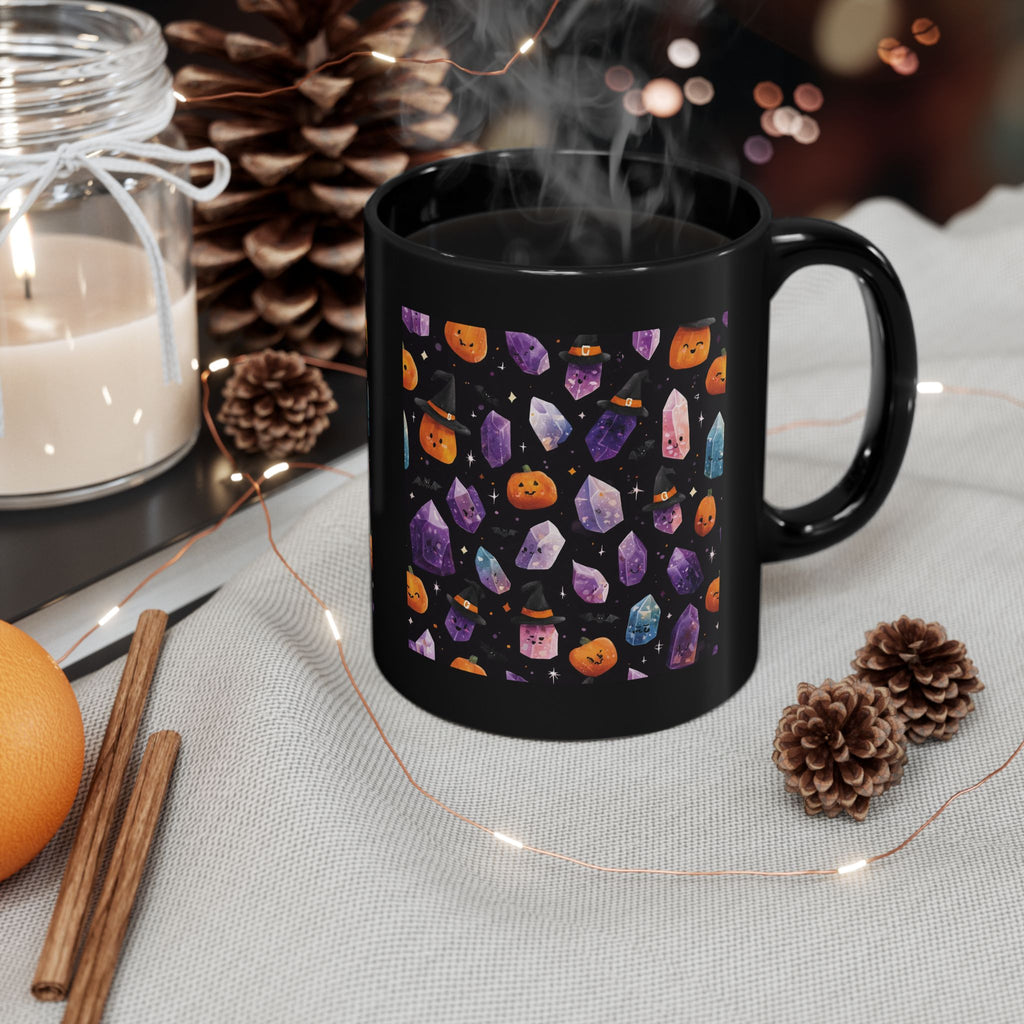 Halloween Crystal Party Black Mug
