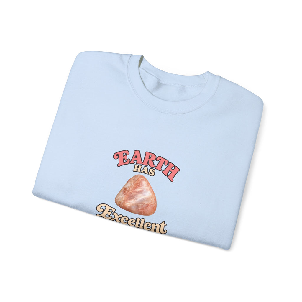 Earth Has Excellent Taste — Peach Moonstone Crewneck | Blues, Purples & Pinks