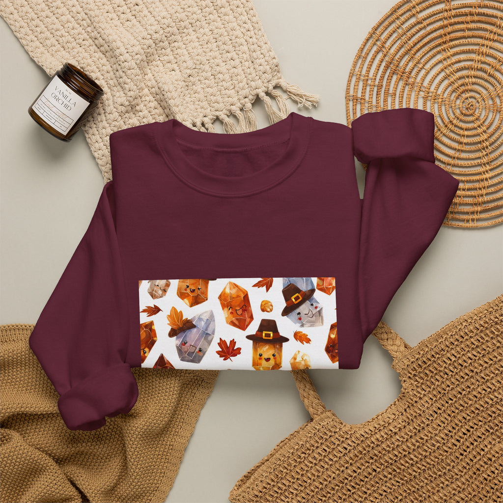 Thanksgiving Crystal Harvest Crewneck | Earth Tones & Brights