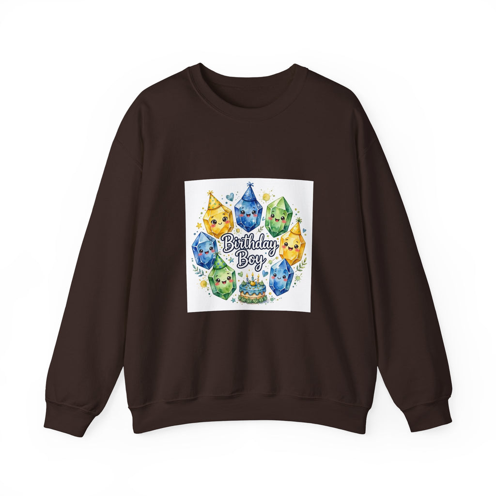 Birthday Boy Crystal Party Crewneck | Earth Tones & Brights