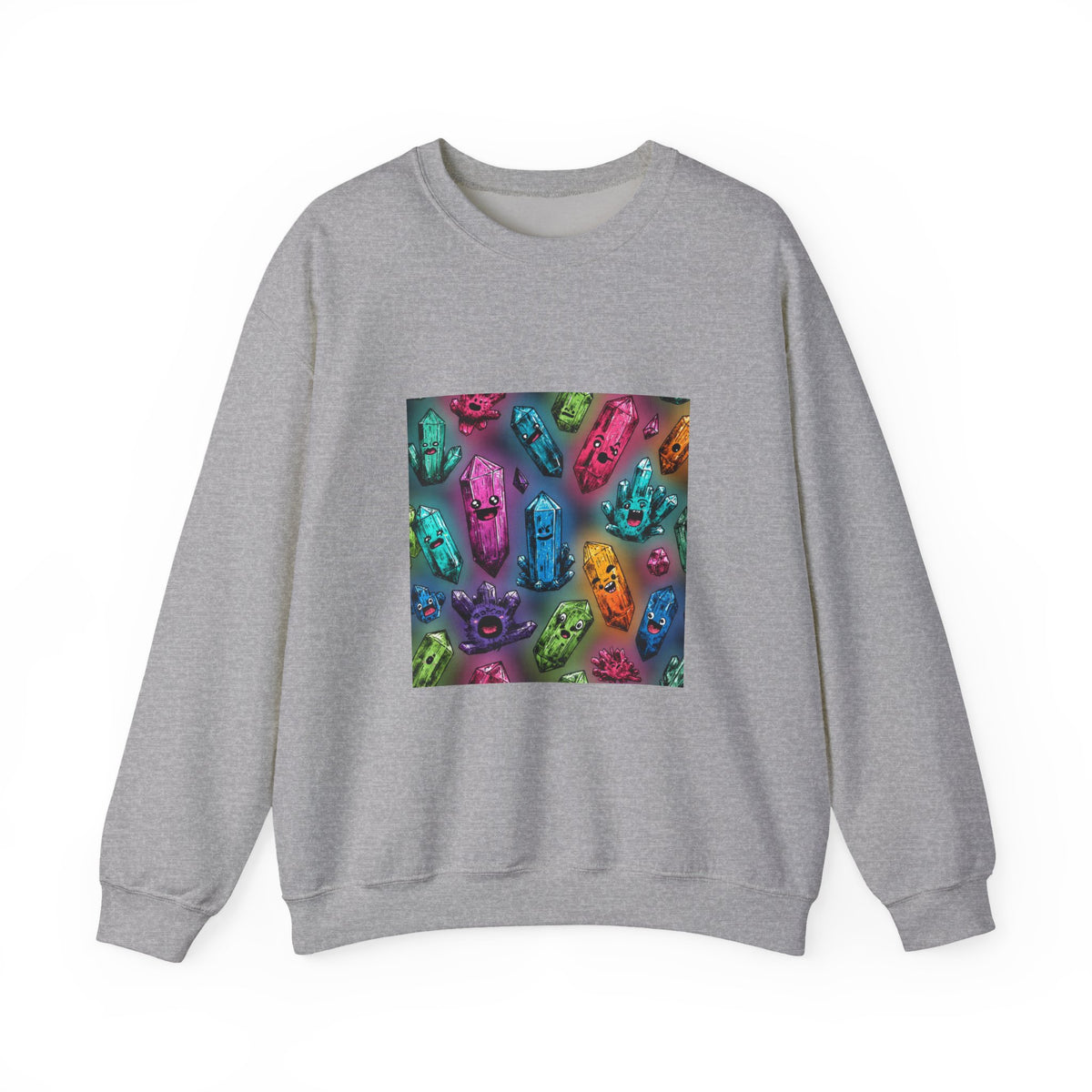 Colorful Crystal Characters Crewneck | Neutrals & Reds