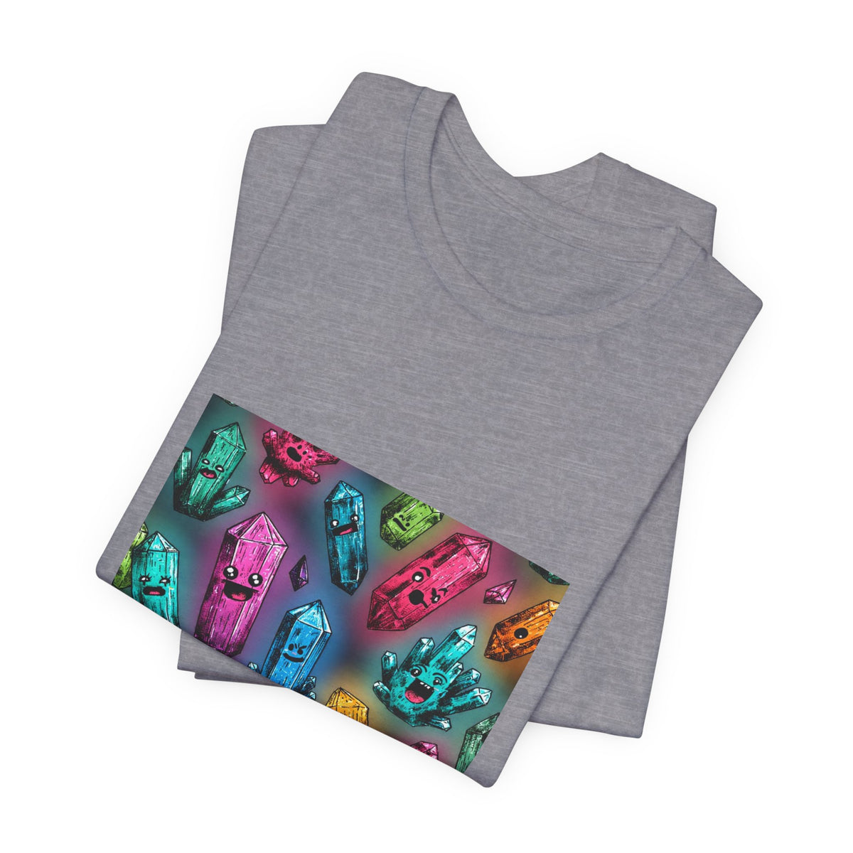 Colorful Crystal Characters T-Shirt | Light Neutrals