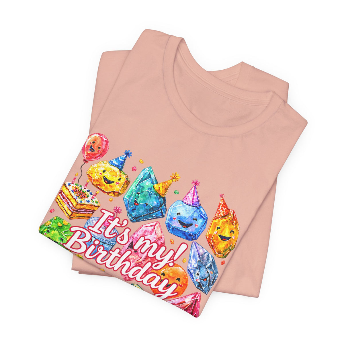 It's My Birthday Crystal Party T-Shirt | Peach & Sunset