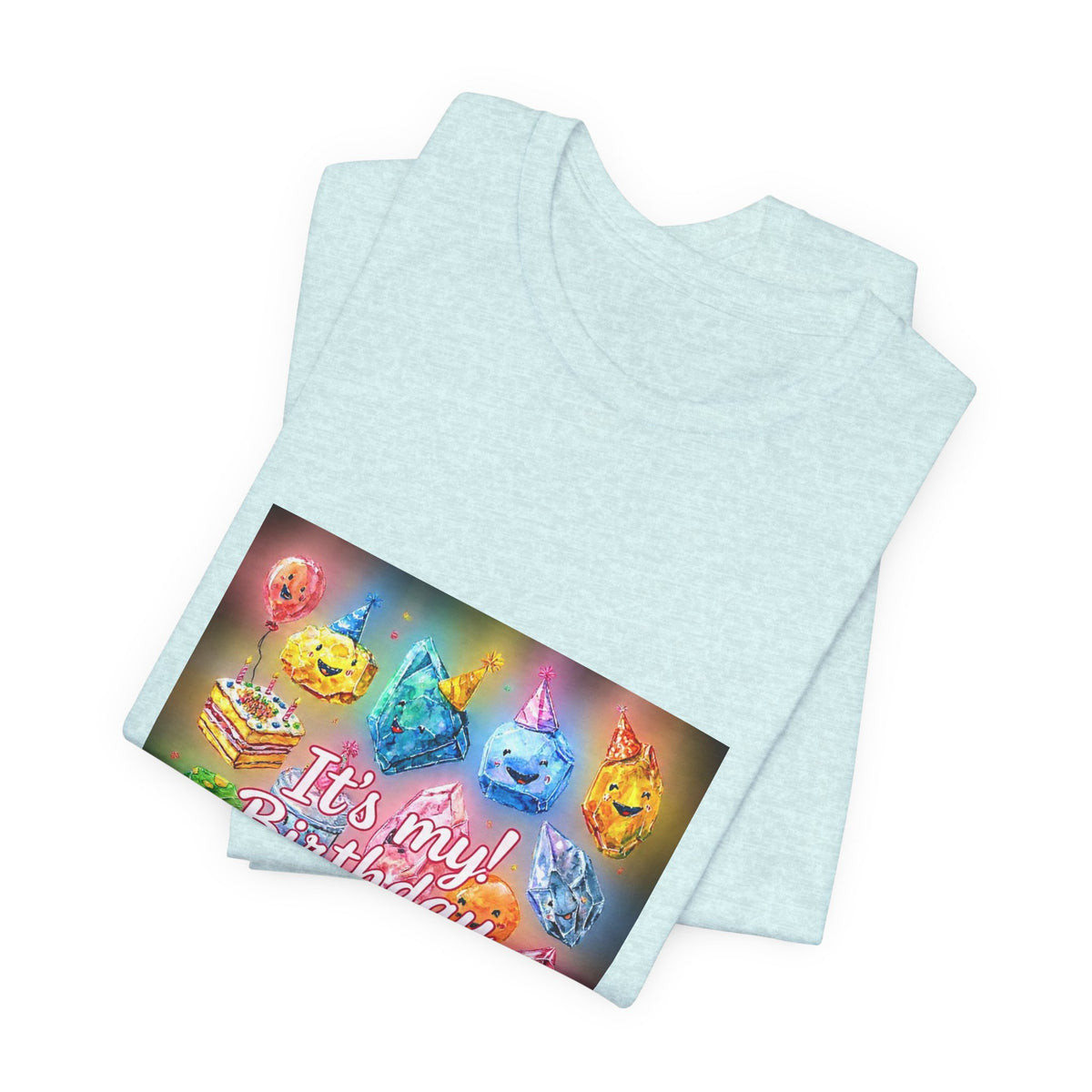 It's My Birthday Crystal Party T-Shirt | Soft Blues