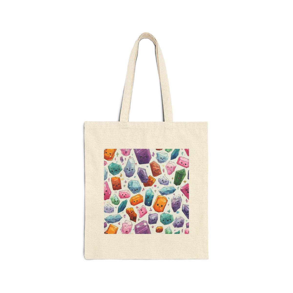 Pastel Crystal Friends Canvas Tote
