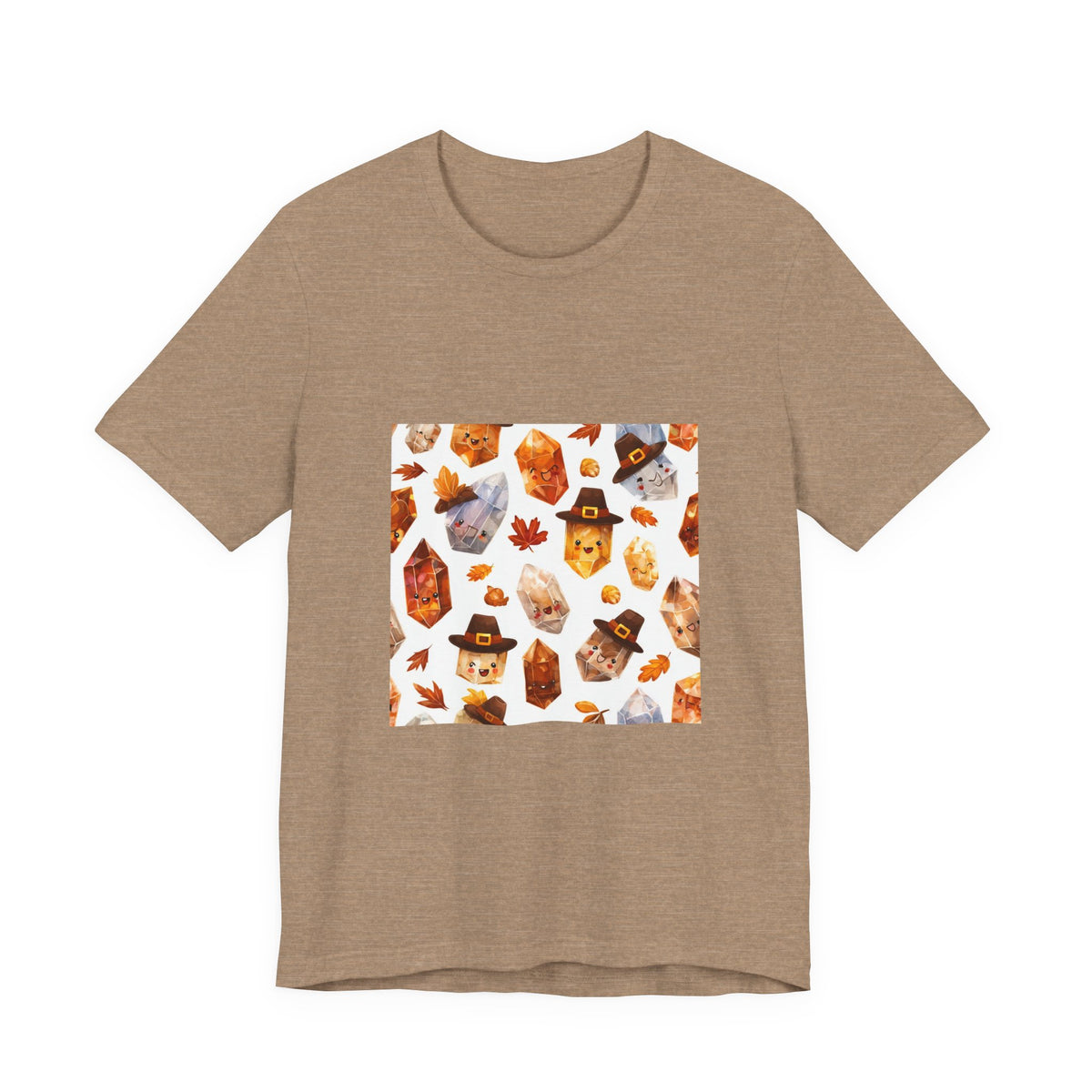 Thanksgiving Crystal Harvest T-Shirt | Sandy Neutrals & Oranges