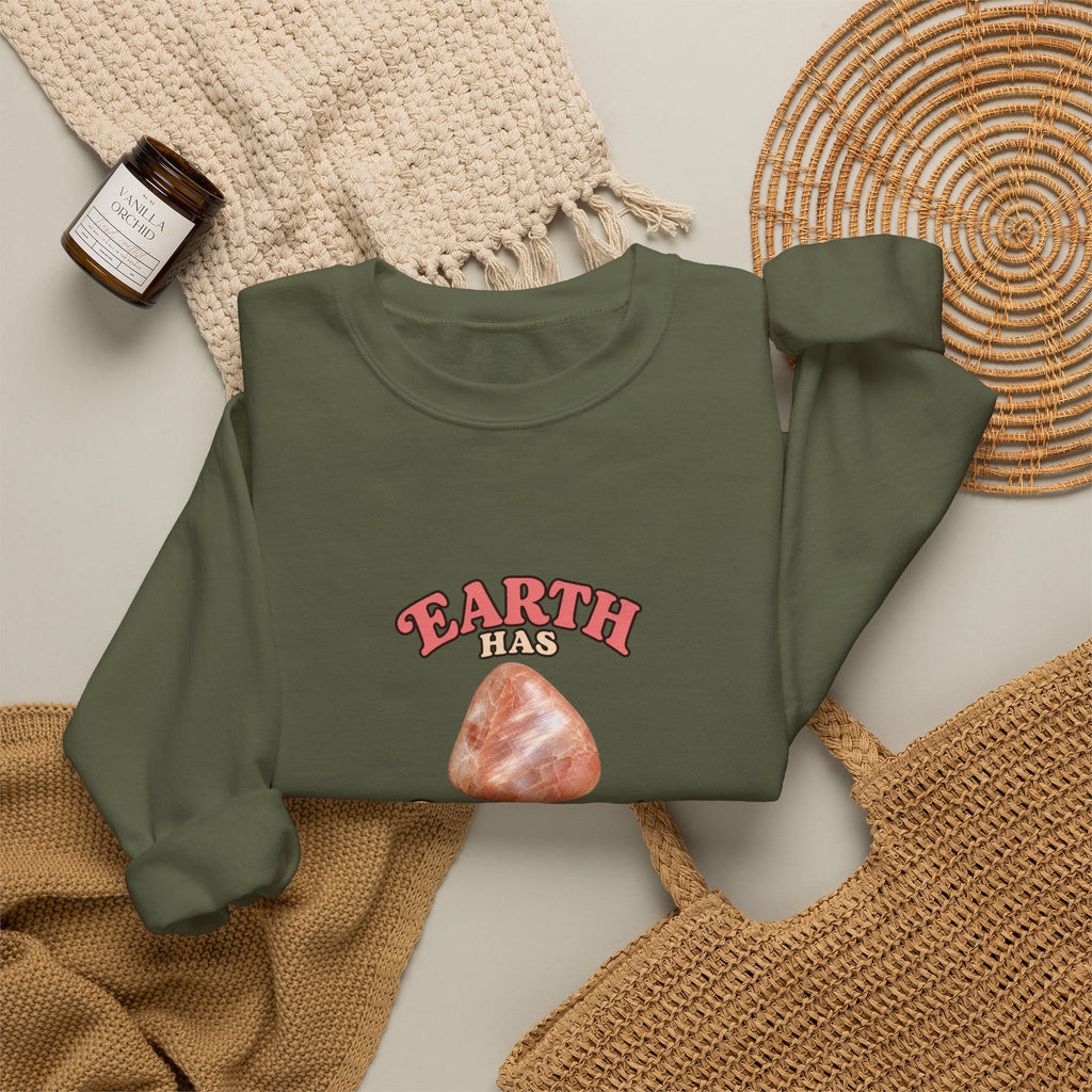 Earth Has Excellent Taste — Peach Moonstone Crewneck | Earth Tones & Brights