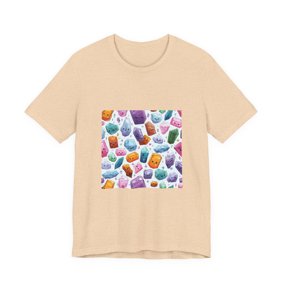 Pastel Crystal Friends T-Shirt | Sandy Neutrals & Oranges