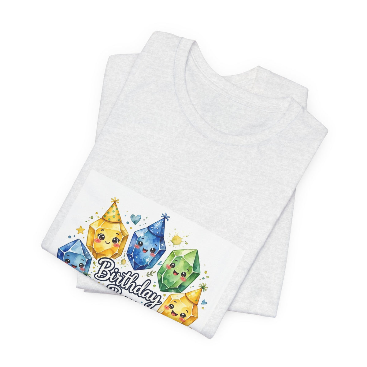 Birthday Boy Crystal Party T-Shirt | Light Neutrals