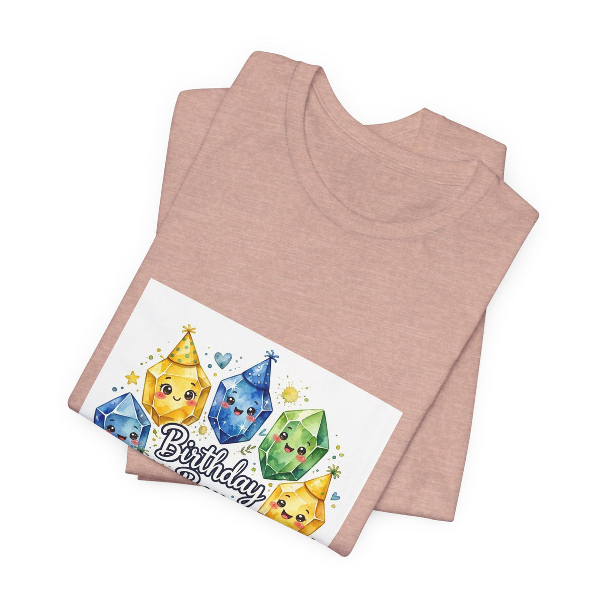 Birthday Boy Crystal Party T-Shirt | Peach & Sunset
