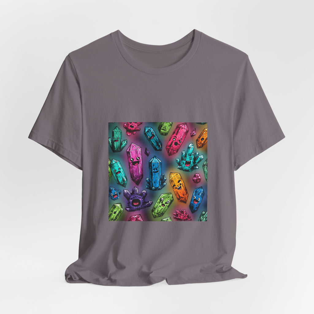 Colorful Crystal Characters T-Shirt | Light Neutrals