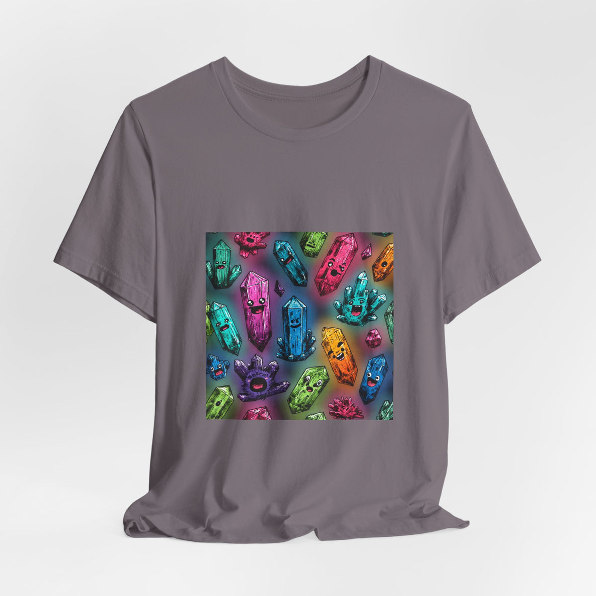 Colorful Crystal Characters T-Shirt | Light Neutrals
