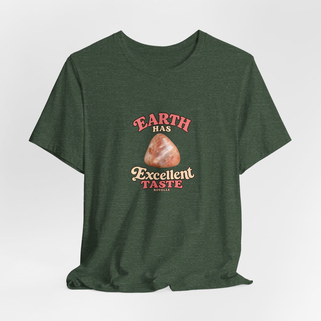 Earth Has Excellent Taste — Peach Moonstone Tee | Forest & Ocean
