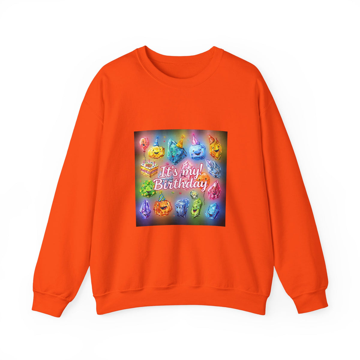 It's My Birthday Crystal Party Crewneck | Earth Tones & Brights