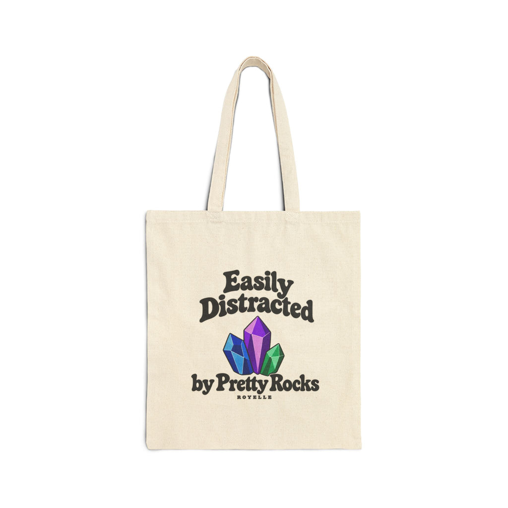 Easily Distracted Crystal Tote Bag — Black Lettering