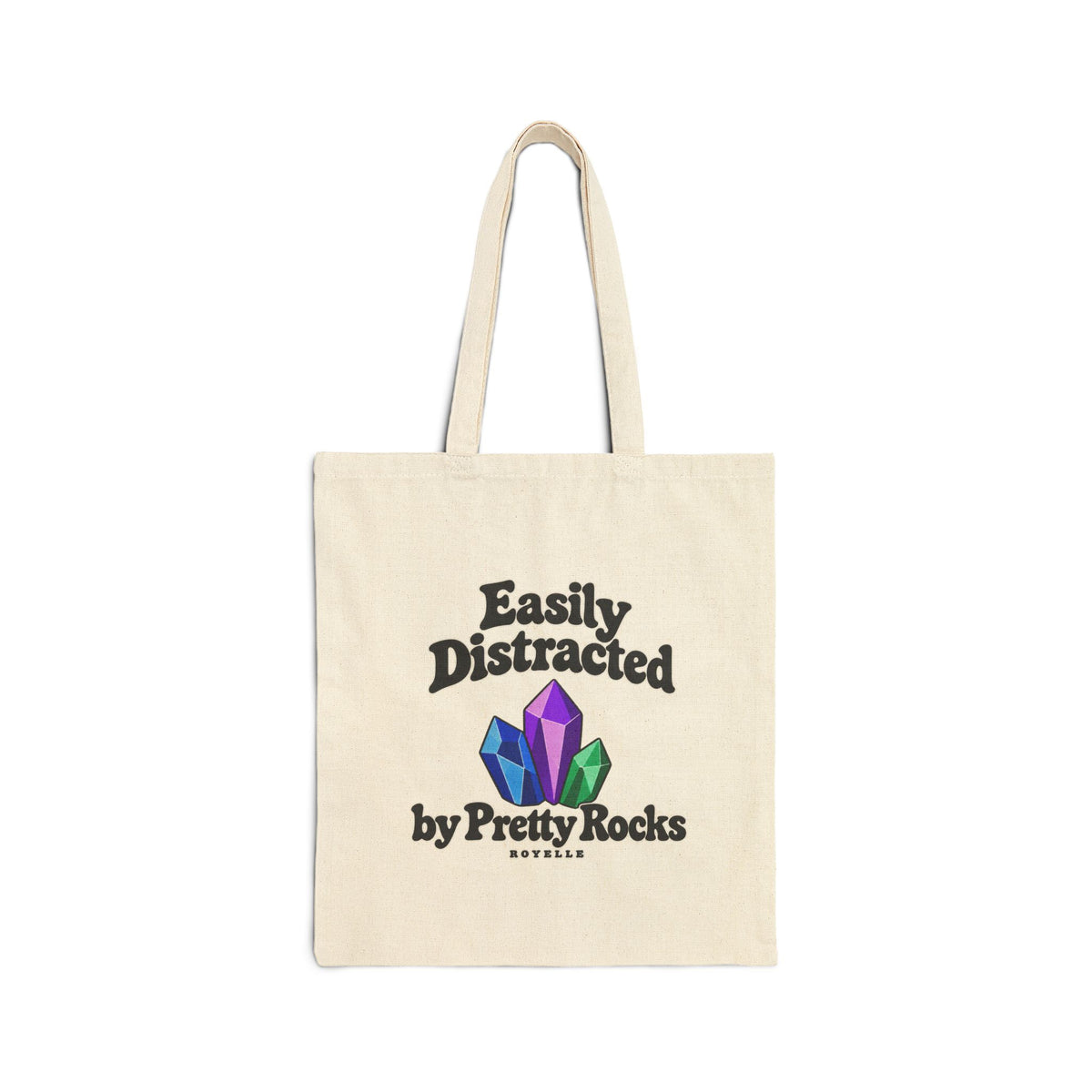 Easily Distracted Crystal Tote Bag — Black Lettering