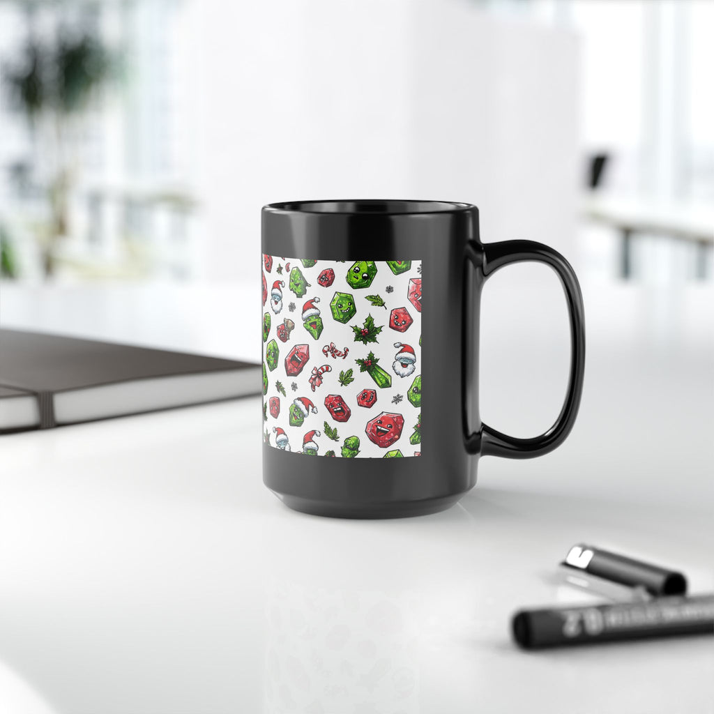 Christmas Crystal Cheer Black Mug