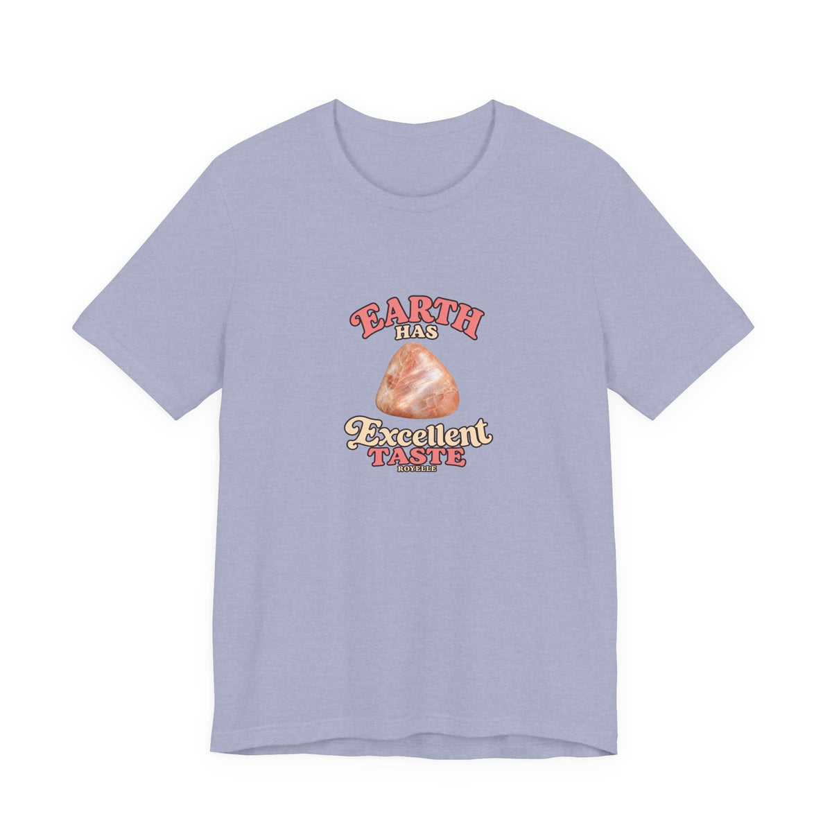 Earth Has Excellent Taste — Peach Moonstone Tee | Soft Blues